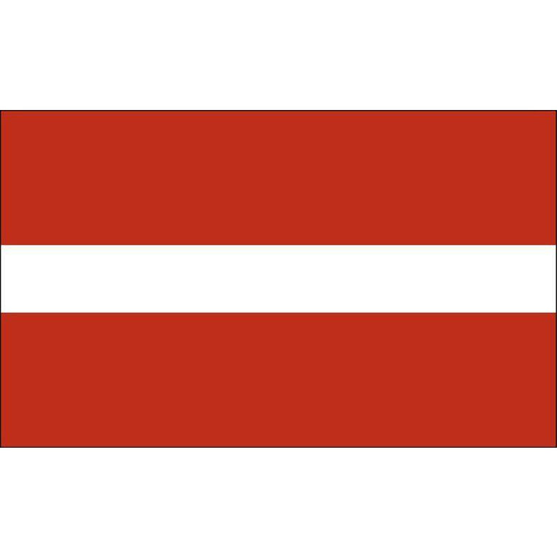 the flag of Latvia is red and white with a white stripe in the middle